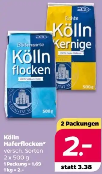 NETTO Kölln Haferflocken 2 x 500 g Angebot