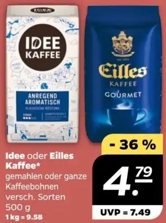 NETTO Idee oder Eilles Kaffee 500 g Angebot