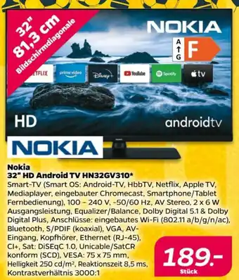 NETTO Nokia 32" HD Android TV HN32GV310 Angebot