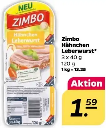 NETTO Zimbo Hähnchen Leberwurst 3x40 g Angebot