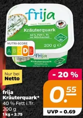 NETTO frija Kräuterquark 200 g Angebot