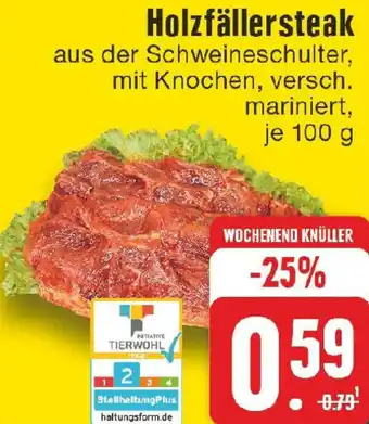 Holzfällersteak 100 g Angebot bei Edeka