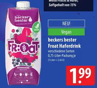 Famila Nord Ost beckers bester Froat Haferdrink 750ml Angebot