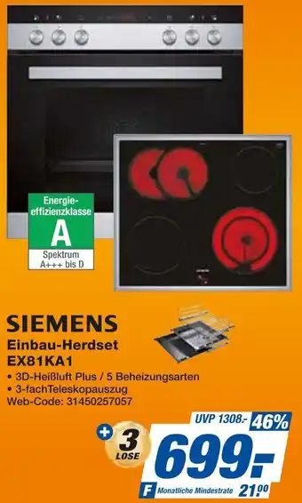 expert Techno Land SIEMENS Einbau-Herdset EX81KA1 Angebot