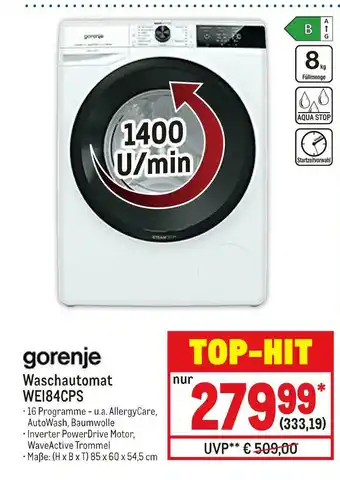 METRO Gorenje waschautomat wei84cps Angebot