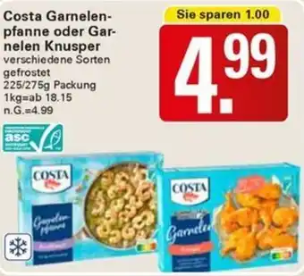 WEZ Costa Garnelenpfanne oder Garnelen Knusper 225/275g Packung Angebot