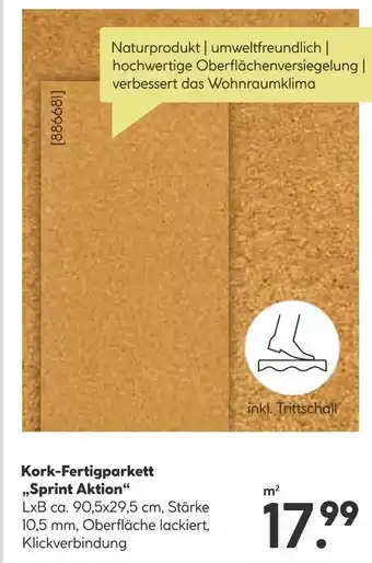 BayWa Kork-Fertigparkett ,,Sprint Aktion" Angebot