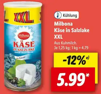 Lidl Milbona käse in salzlake xxl Angebot