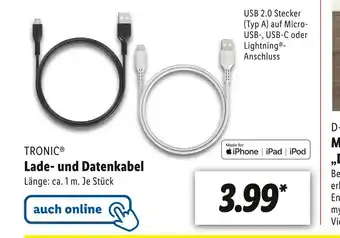 Lidl Tronic lade- und datenkabel Angebot