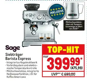 METRO Sage siebträger barista express Angebot