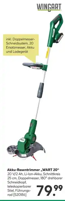BayWa WINGART Akku-Rasentrimmer,,WART 20" Angebot