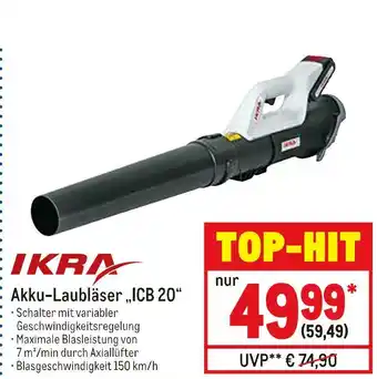 METRO Ikra akku-laubläser „icb 20“ Angebot