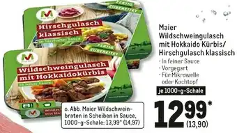 METRO Maier wildschweingulasch mit hokkaido kürbis/hirschgulasch klassisch Angebot