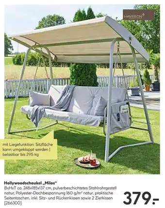 BayWa Hollywoodschaukel,,Milos" Angebot