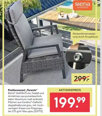 BayWa Siena GARDEN Positionssessel,,Taranto" Angebot