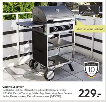 BayWa Rothmann Gasgrill,,Seattle" Angebot