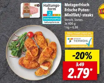 Lidl Metzgerfrisch frische puten- minifilet/-steaks Angebot