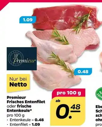 NETTO Premieur frisches entenfilet oder frische entenkeule Angebot