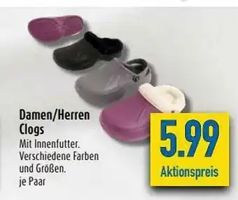 diska Damen Herren Clogs Angebot