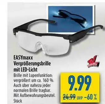 diska Easymaxx Vergrößerungsbrille Mit Led-licht Angebot