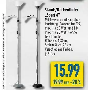 diska Stand- Deckenfluter „spari 4” Angebot