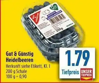 diska Gut & Günstig Heidelbeeren Angebot