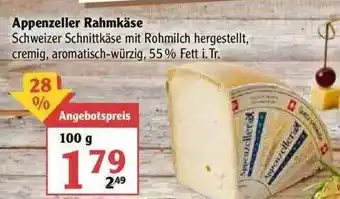 Globus Appenzeller Rahmkäse Angebot