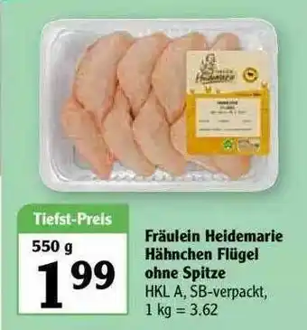 Globus Fräulein Heidemarie Hähnchen Flügel Ohne Spitze Angebot