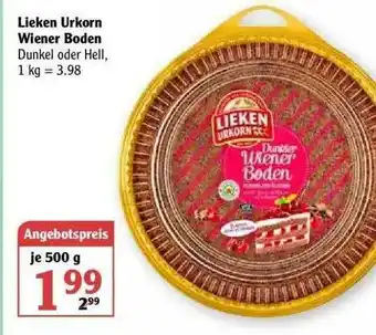 Globus Lieken Urkorn Wiener Boden Angebot