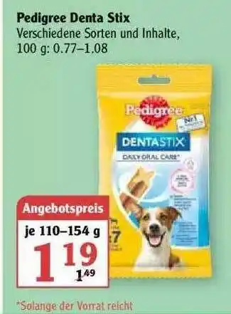 Globus Pedigree Denta Stix Angebot