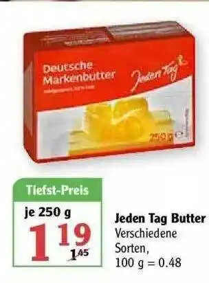 Globus Jeden Tag Butter Angebot