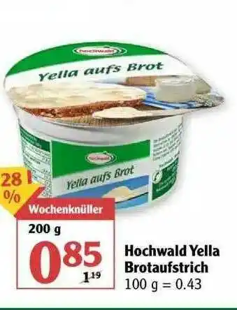 Globus Hochwald Yella Brotaufstrich Angebot