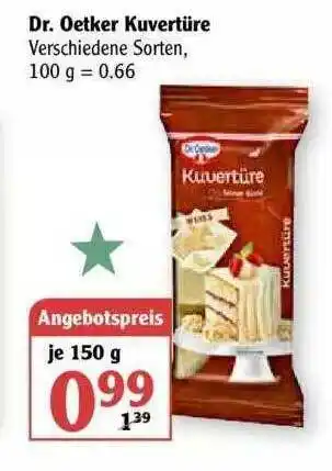 Globus Dr. Oetker Kuvertüre Angebot