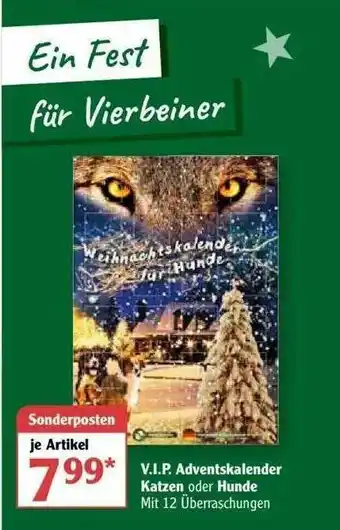 Globus V.i.p Adventskalender Katzen Oder Hunde Angebot