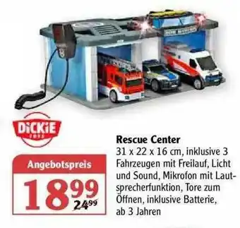 Globus Rescue Center Dickie Toys Angebot