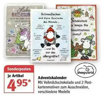 Globus Adventskalender Angebot