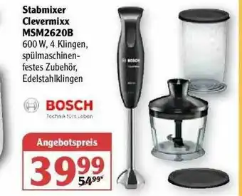 Globus Bosch Stabmixer Clevermixx Msm2620b Angebot