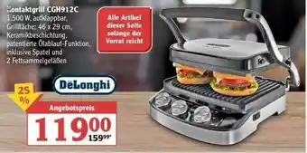 Globus Kontaktgrill Cgh912c Delonghi Angebot