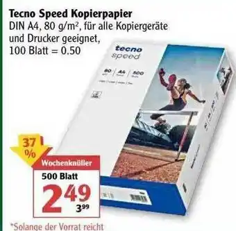 Globus Tecno Speed Kopierpapier Angebot