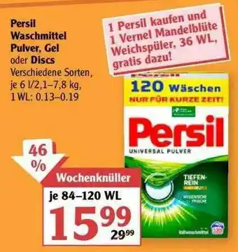 Globus Persil Waschmittel Pulver Gel Oder Discs Angebot