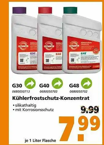 Globus Baumarkt G30, G40 Oder G48 Kühlerfrostschutz-konzentrat Angebot