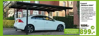 Globus Baumarkt Carport „modena 5000” Angebot