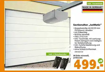 Globus Baumarkt Sectionaltor „isomatic” Angebot