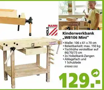 Globus Baumarkt Kinderwerkbank „wb106 Mini” Angebot