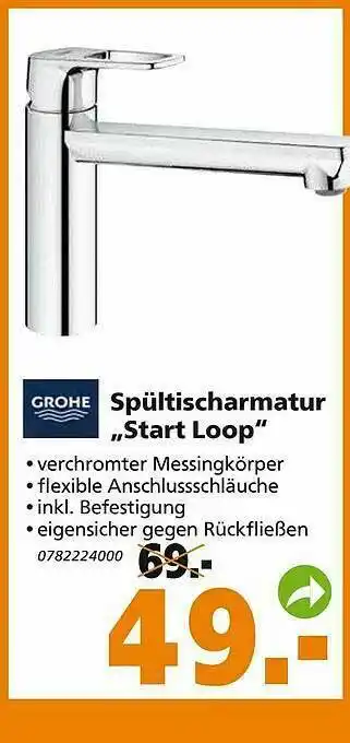 Globus Baumarkt Spültischarmatur „start Loop” Grohe Angebot