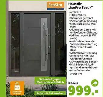 Globus Baumarkt Haustür „isopro Secur” Angebot