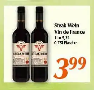 inkoop Steak Wein Vin De France Angebot