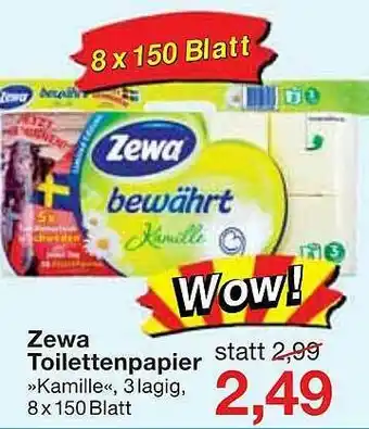 Jawoll Zewa Toilettenpapier „kamille” Angebot