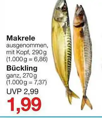 Jawoll Makrele Oder Bückling Angebot