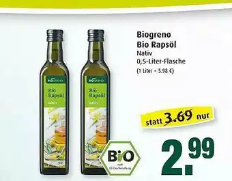 Markant Biogreno Bio Rapsöl Angebot